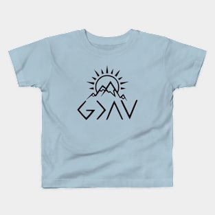 Christian T Shirt -God Is Greater Kids T-Shirt